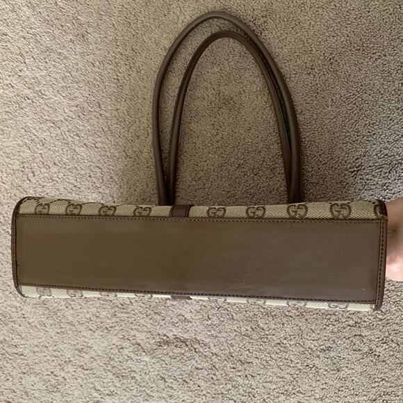 G1068 Gucci brown monogram Jackie bag - Picture 4 of 7